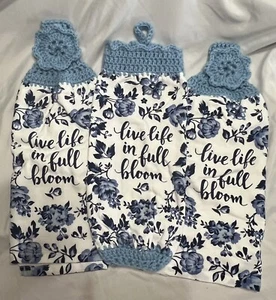 Crochet Buttonless kitchen towel set & Bag Holder - Picture 1 of 1