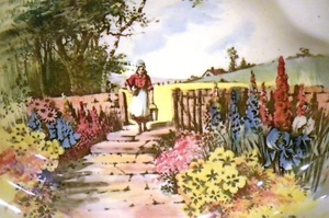ART DECO ROYAL DOULTON SERIES WARE 11.3/4" PLATO PARA SERVIR JARDÍN RURAL - Imagen 1 de 4