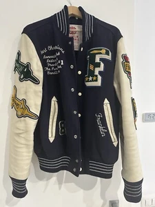 Franklin E Marshall Giacca College Blu Beige Vintage TG:L come Nuovo - Imagen 1 de 7