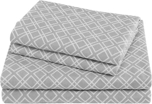 Cotton Flannel Breathable Warm Deep Pocket Sheets with Pillow Case Bedding, Quee - Picture 1 of 12