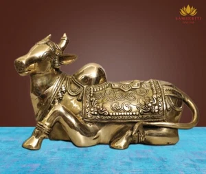 Messing Nandi Statue 0,29 cm hoch . - Bild 1 von 5