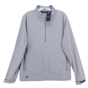 NWT PETER MILLAR Crown Crafted Quest Half Zip Jacket Windbreaker Gale Gray SMALL - Picture 1 of 8