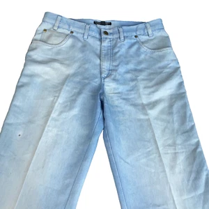 Fletcher Jones Mens Blue Jeans Lightweight Stretch Distressed Size 90 R Vintage - Picture 1 of 22