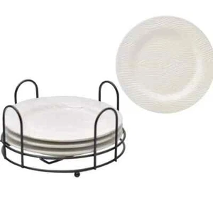 Temp-tations Horno Utensilios Woodland Juego de 4 Platos de Cena Esenciales Cerámica Blanca - Imagen 1 de 3