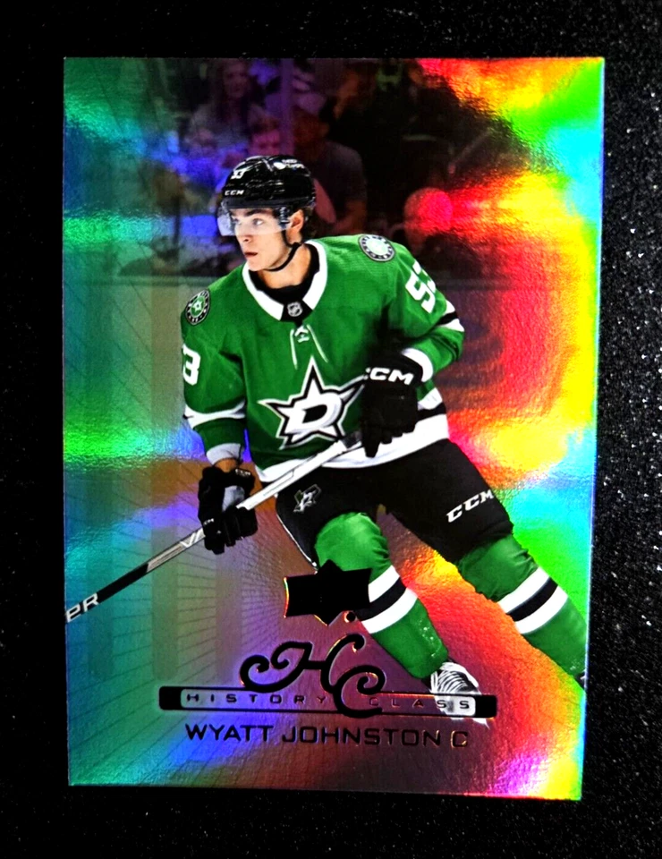 2022-23 Upper Deck Extended Series History Class WYATT JOHNSTON Rookie Rainbow - Image 1 of 4