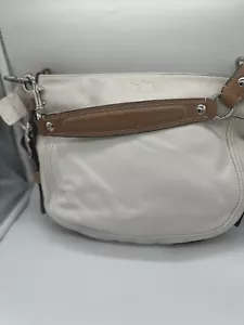 Coach Vintage Leather Zoe purse White Leather Hobo Shoulder Bag Womens Y2K - Picture 1 of 16
