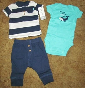 Boys Carter's NWT 3 pc set with bodysuit, polo, and pants size Newborn - Picture 1 of 1