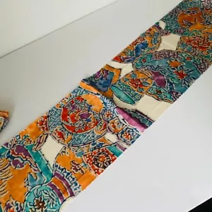 Porcellana Stonewear #C 7x56 Vintage Tsumugi Seta Tessuto Kimono Giapponese TH65 - Foto 1 di 7