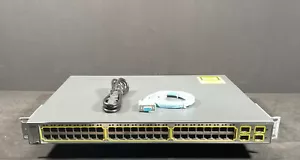 Cisco Catalyst WS-C3750-48PS-E 48 Port PoE Ethernet Switch - Same Day Shipping - Picture 1 of 5
