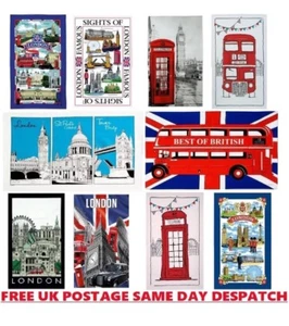 10 toallas de té colgantes de pared mezcla y combina escenas de Londres estampado algodón recuerdo regalo - Imagen 1 de 1