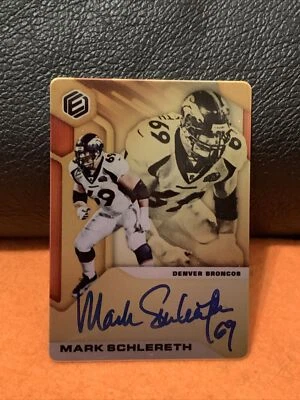 MARK SCHLERETH 2019 PANINI ELEMENTS ON CARD AUTO AUTOGRAPH STEEL GOLD SP# 28/50 - Image 1 of 4