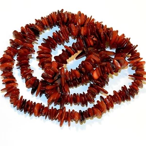 "Cuentas de cáscara de piedras preciosas madre perla marrón cálido 7 mm - 14 mm con chip plano madre perla 30" - Imagen 1 de 2