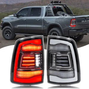 LED Clear Tail Lights for Dodge Ram 2009-2018 4th Gen Animation Rear Lamps - Picture 1 of 5