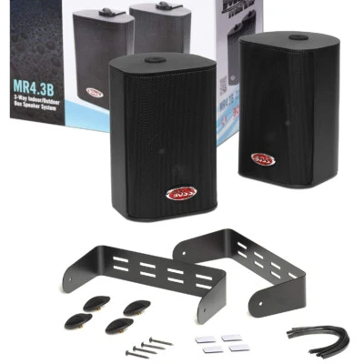 2 CASSE BOSS AUDIO SYSTEMS MR4.3B 3 vie nere da 200 watt max 4 ohm impermeabili - Immagine 1 di 4