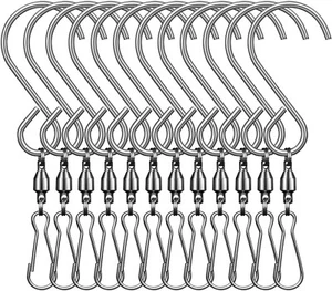 Swivel Clip Hanging Hooks Stainless Steel for Hanging Wind Spinners Wind Chimes - Picture 1 of 7