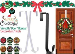 OVER DOOR HANGER WREATH CHRISTMAS HOOK XMAS DECORATION STRONG METAL HOLDER - Picture 1 of 19