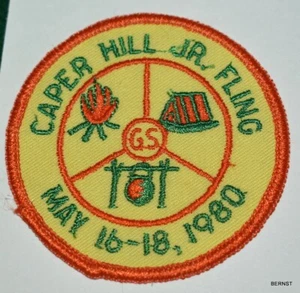 MÄDCHEN PFADFINDER JUNIOR AUFNÄHER - 1980 KAPERNHÜGELFLING - KOSTENLOSER VERSAND - Bild 1 von 1