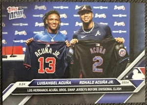Acuna / Acuna Jr. 2024 Topps NOW #752 Mets / Braves - PR: 2560 - Foto 1 di 1