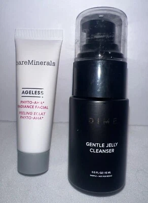 Комплект для лица 2 шт. дорожный размер - голые минералы для лица - десятицентовое очищающее средство - Изображение 1 из 3