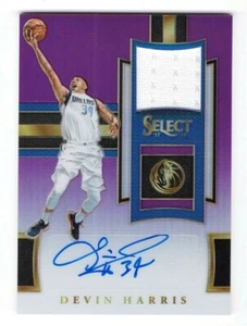 Devin Harris Dallas Mavericks 2017-18 Select Viola Prizm Patch Auto 19/65 - Foto 1 di 2