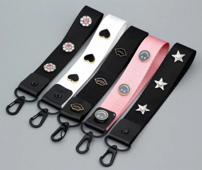 Correa de muñeca con clip de cuero + nylon de repuesto para bolso de mano/cartera/bolsa/cámara Foto 1 de 4