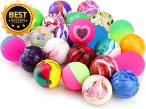 24x Jet Bouncy Balls 25mm Mixed Colour Party Bag Fillers Kids Toy Gift - Picture 1 of 12