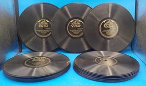 Lot of 21 VICTOR "Popular" Vocals 78 Records 1912 - 1926 Listed and Graded 1F - Imagen 1 de 23