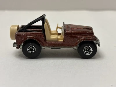 Hot Wheels # 3259 CJ-7 4x4 JEEP TRUCK METAL FLAKE BROWN 1981 Loose Black Wall - Image 1 of 4