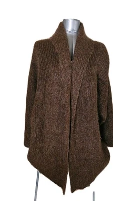 Vintage Susan Bristol Mohair Wool Blend Brown Cardigan Sweater Jacket 2W - Image 1 of 4