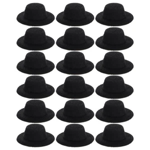 60 piezas Negro Mini Sombreros Formales Muñeca Miniatura Sombreros Formales Para Muñeca Accesorio - Imagen 1 de 12