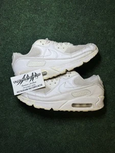 Zapato deportivo Nike Air Max 90 triple blanco para mujer talla 8,5 - usado - DH8010 100 - Imagen 1 de 20