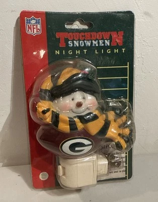 Luz nocturna de los Green Bay Packers de la NFL, nueva (TOUCHDOWN SNOWMEN). Green Gold Go Pack Foto 1 de 2