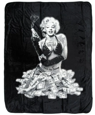 8lb Heavyweight Soft Queen Blanket, Officially Licensed, Marilyn Monroe Throw - Image 1 of 3