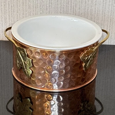 Caçarola de cerâmica suporte de cobre sólido e alças de latão pequeno atrito de imersão - Imagem 1 de 4