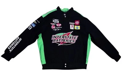 NASCAR Kyle Busch Interstate Batteries Sarga Chaqueta Abrigo Completo a Presión Para Hombre’s XL Foto 1 de 4