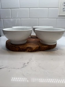 4 Williams Sonoma Weiß Fuß Steinzeug Schalen Schüssel 4er Set - Bild 1 von 16