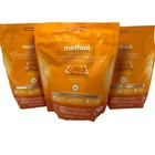 3x Method Ginger Mango Laundry Detergent Packs 42 Loads Pacs 3-in-1 Plant-Based