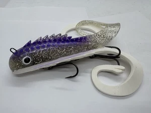 13" Chaos Tackle Custom Regular Medussa Purple Cisco Jerkbait Musky Lure - Picture 1 of 1