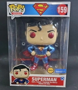 Funko Pop! Jumbo 10 Zoll DC Heroes Superman Verfolgungsjagd mit metallischen roten Augen - Bild 1 von 7