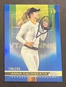 2024 TOPPS CHROME 1ST ANNA KALINSKAYA #33 BLUE REFRACTOR @ 186/250 @ - Picture 1 of 2