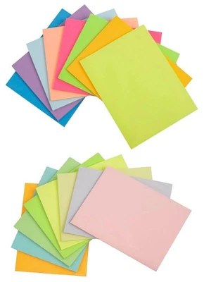 Extra Large 203mm x 152mm Colourful Post It Notes 8 Pads - 320 Sheets Total
