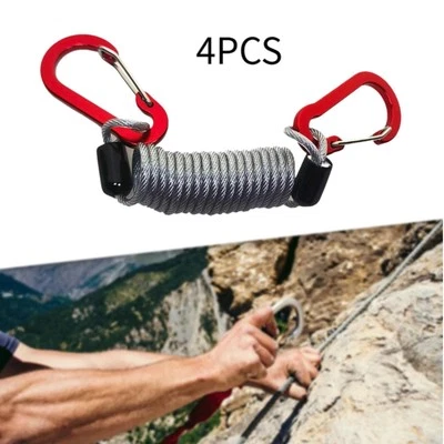 4x Fishing Lanyards, Retractable Coiled Lanyard Heavy Duty Security Coil Lanyard - Изображение 1 из 4