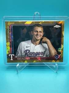 2025 Topps Chrome Sapphire - Corey Seager - Image Variation Gold /50 - Picture 1 of 3