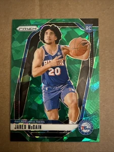 Jared McCain 2024 Panini verde hielo agrietado Prizm RC 76ers novato - Imagen 1 de 2