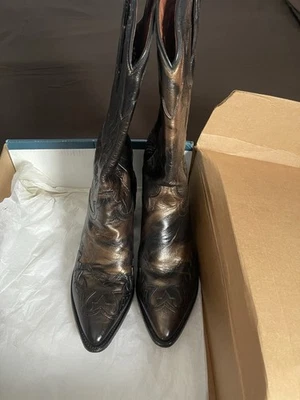 Женские кожаные ковбойские сапоги Tony Lama уникальные насыщенные цвета размер 9,5 - Изображение 1 из 4