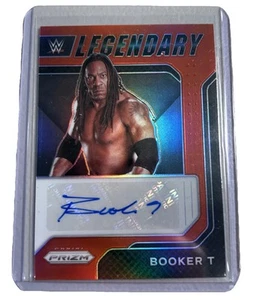 2022 WWE Prizm Booker T Legendary Signatures Red 95/99 - Free Shipping - Picture 1 of 6
