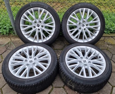4 Orig. Seat 17 Zoll Winterkompletträder ALU 225/45 R 17 V XL 94T  Conti  TS870 - Bild 1 von 4