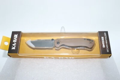 KA-BAR BECKER MINI FOLDER Reversible Up/Down Carry.  D2 Blade Pocket Knife BK41 - Image 1 of 4