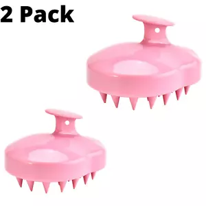 2er-Pack rosa Kopfhaut Massage Shampoo Bürste Peeling Kopfhaut Massagegerät - Bild 1 von 7