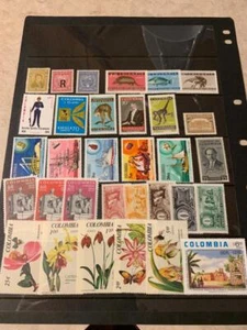 Colombia Postage Lot All Different Approx 32 Stamps Mint Hinged  SKU# 34982 - Picture 1 of 1